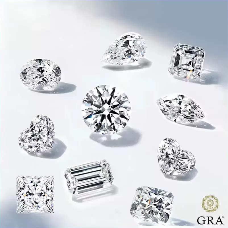 莫桑石异形D色VVS源头直销0.5-3克拉配GRA腰码梧州工厂跨境专供