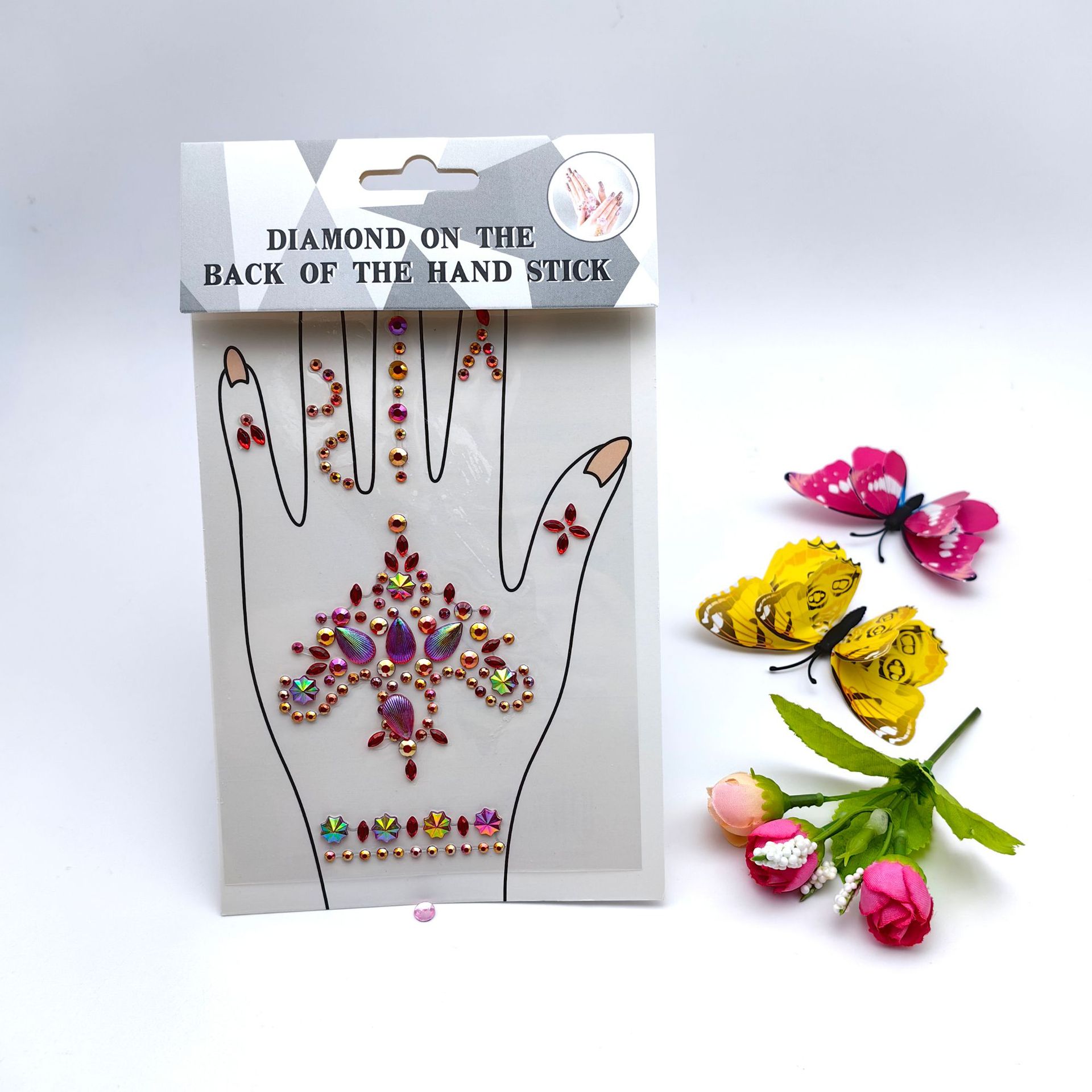 Nueva mano transfronteriza pegatinas decorativas acrílico música Festival Navidad joyería rhinestone manicura uñas pegatinas princesa