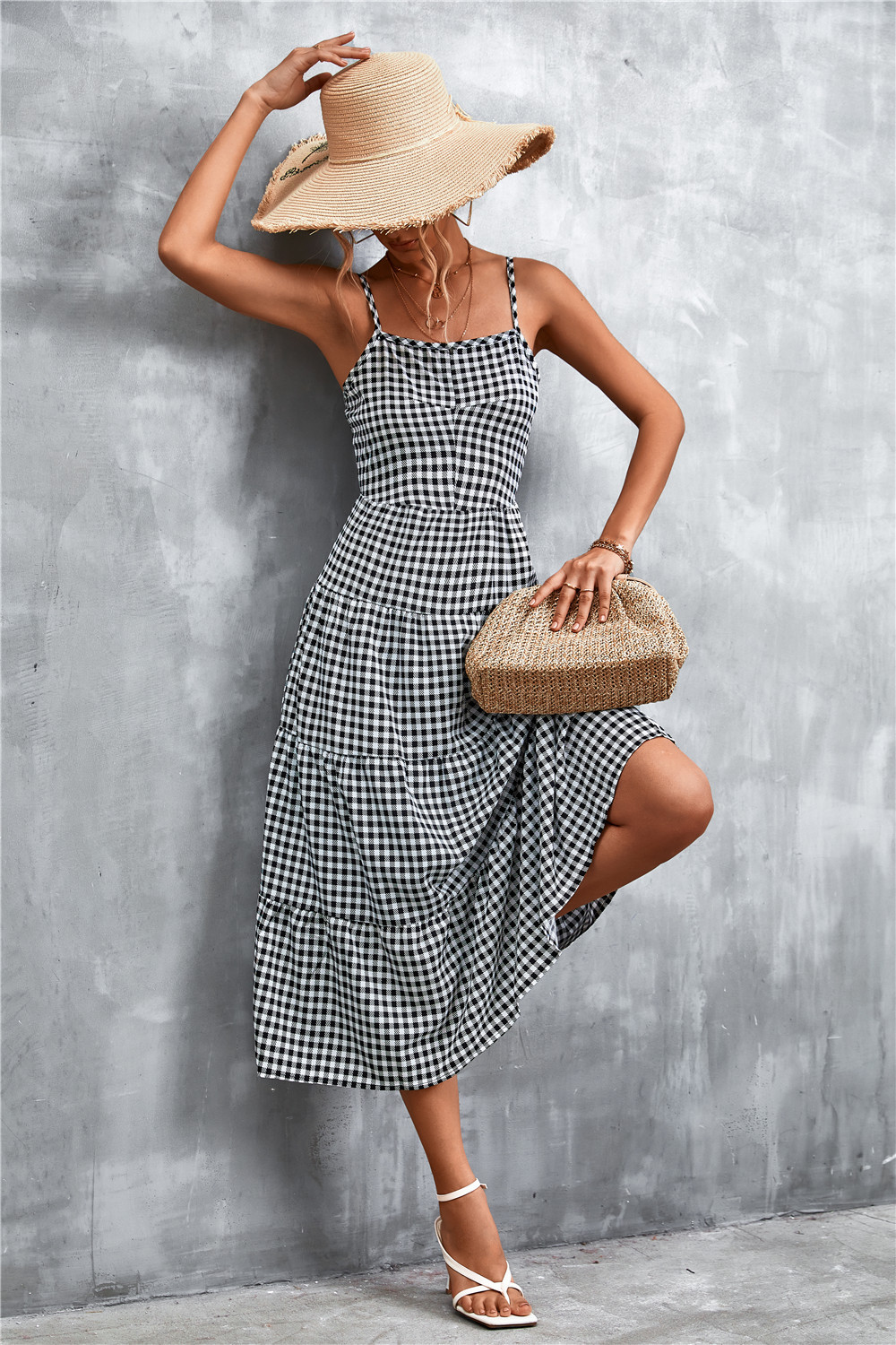 Women's Mid-length Lace-up Dress With Open Back For Summer_voghion.com
