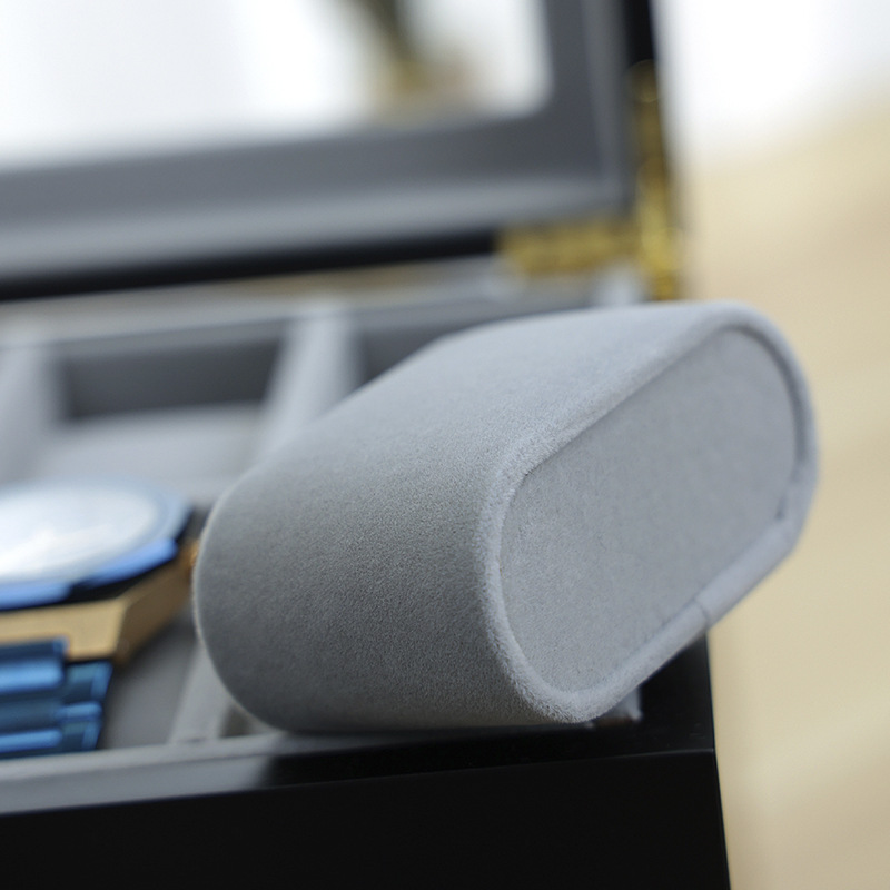 Embalaje de joyas de oro negro mate 61020-bit caja de reloj spray pintura reloj joyería almacenamiento caja de presentación en stock