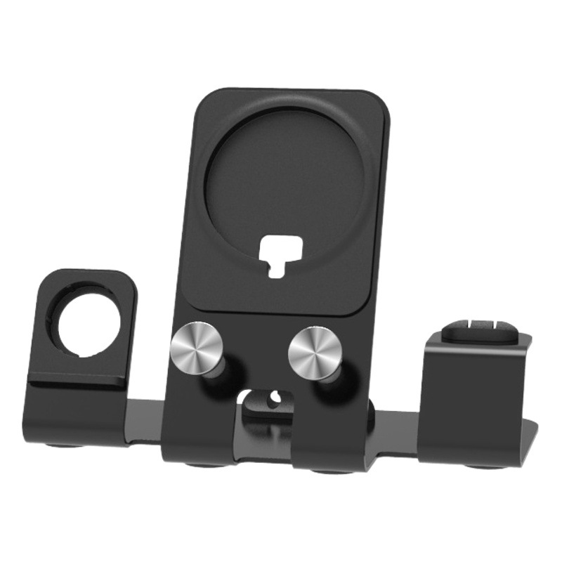 Nueva Venta caliente de aleación de aluminio BASE DE TELÉFONO MÓVIL soporte de carga reloj auriculares multifuncional escritorio tres en uno soporte