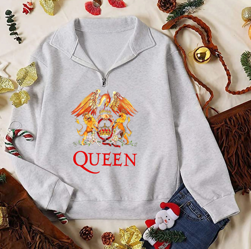 Queen Queen Band Amazon Autumn 1/4 Zip Sweatshirt Aliexpress Workwear Sweatshirt for Women
