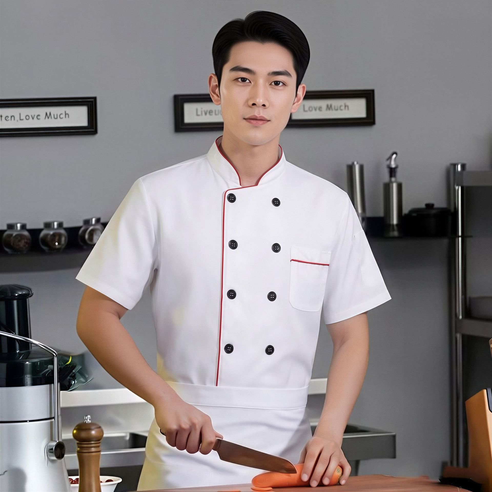 Chef ropa de trabajo de manga larga Otoño e Invierno hotel restaurante Escuela comedor chef ropa de manga larga cocina ropa de trabajo hombres y mujeres