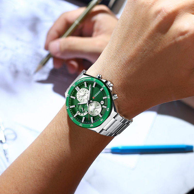 Curren/�����8481��ʿ�ֱ����������ݻ���ˮ��ʱ�������ʯӢ��