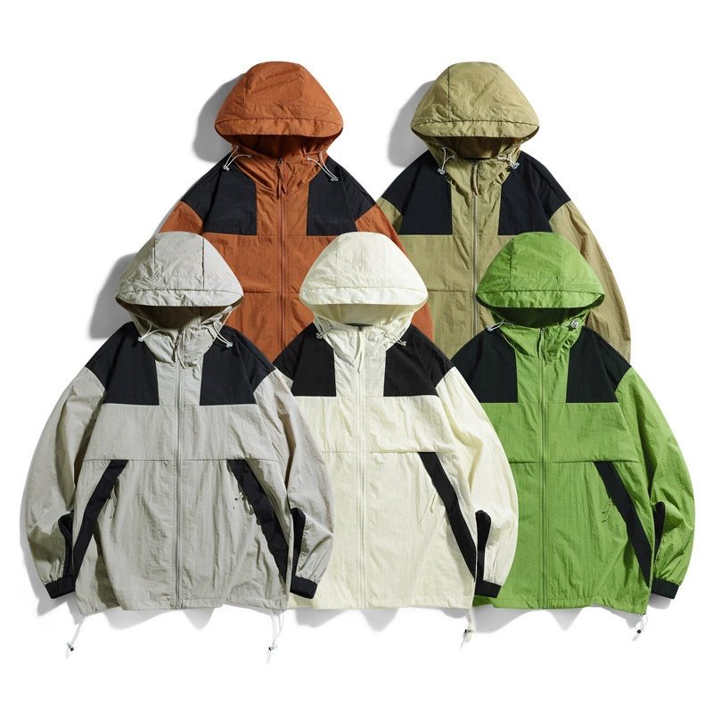 Прямая продажа с фабрики верхняя одежда пара тонкая дышащая кожа одежда летняя новая куртка с капюшоном Рыболовный костюм