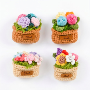 �羳Crochet Flower Fridge Magnet�ֹ��h�����N ins�L���Ա����N