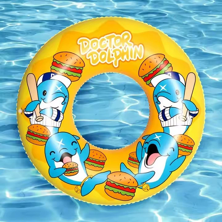 Новый стиль производителя, прочное и экологически чистое плавательное кольцо, плавучее пляжное детское плавательное кольцо, утолщенное круглое плавательное кольцо из ПВХ