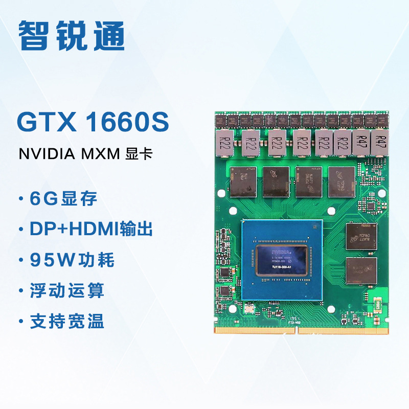 Zhiruitong Gtx1660S6G Graphics Card for Unmanned Vehicle Transportation, Supports Wide Temperature Range, Mxm3.1, High Cost-Performance Ratio