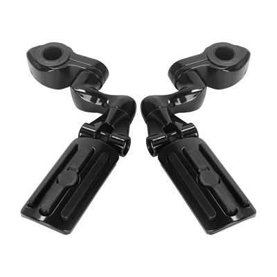 Aluminum Alloy Footrests Motorcycle: Motorcycle pedals - 4-pedals-black-new-pedal-rings-black
