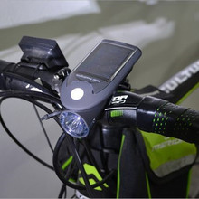 夜骑自行前灯太阳能山地车灯骑行强光手电筒USB充电配件