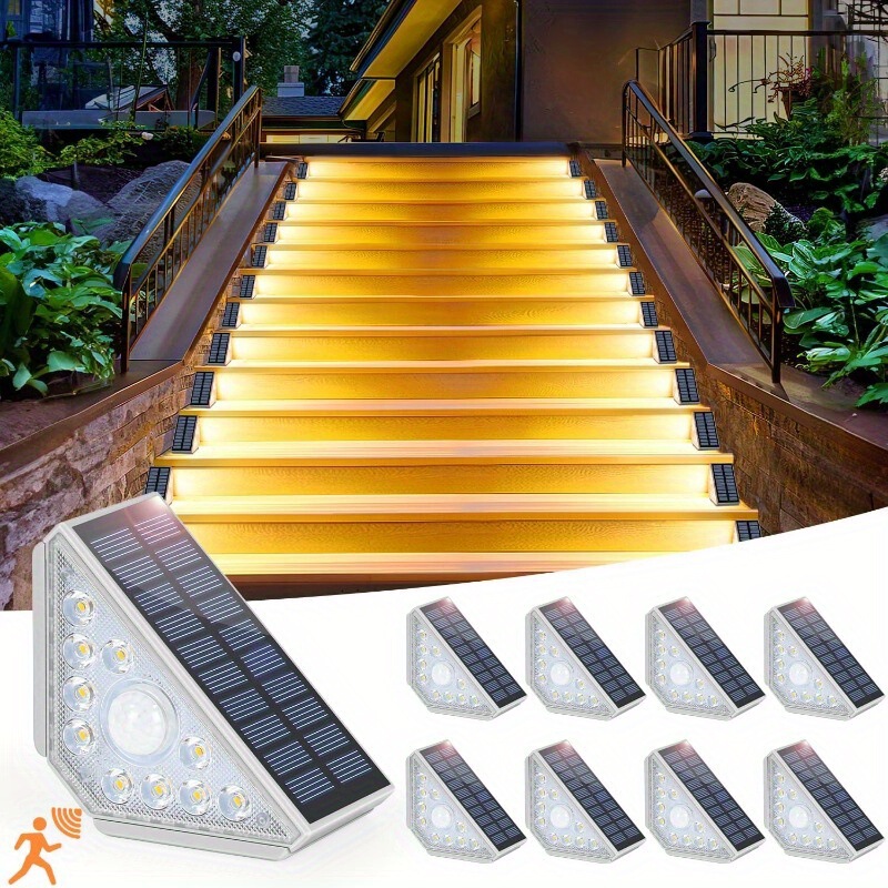 Cross-Border Hot Selling Solar Stair Lamp Step Lighting Courtyard Garden Atmosphere Balcony Solar Foot Lamp