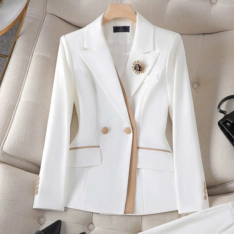 Fuchsia classic suit jacket, set, bright catchy style, for beauty salons