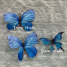 仿真花新中式头饰国风3d立体蝴蝶结婚礼服配饰发夹鞋花帽花diy