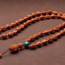 108罗汉双面脖挂龙纹桃核雕刻文玩小核桃配饰十八罗汉橄榄核手串