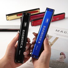 金属24孔C调四色双排口琴学生礼品益智早教儿童乐器幼教初学者