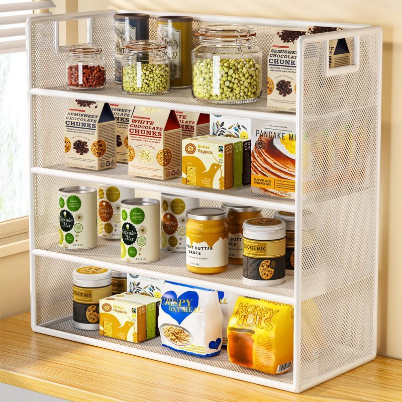 桌面置物架厨房餐桌上调料零食杯子收纳架家用台面化妆品架子神器