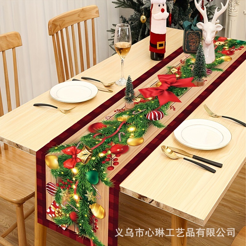 跨境新款亚马逊热卖桌旗万圣节印花高级感客厅桌餐桌装饰桌布定制|undefined