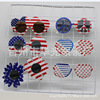 American National Day Independence Day Party Glasses Glasses USA Clover Window Pentagon National Flag Plastic glasses ornaments