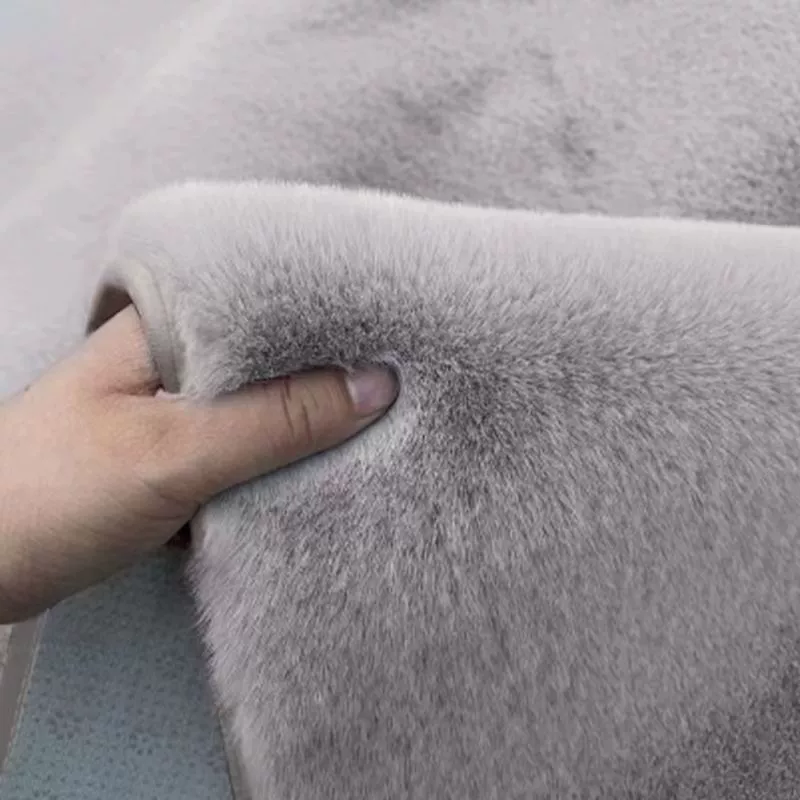 Толстый ковер гостиная скандинавский эркер ins сетка большая площадь кровати, имитация кролика плюшевый чайный коврик для спальни