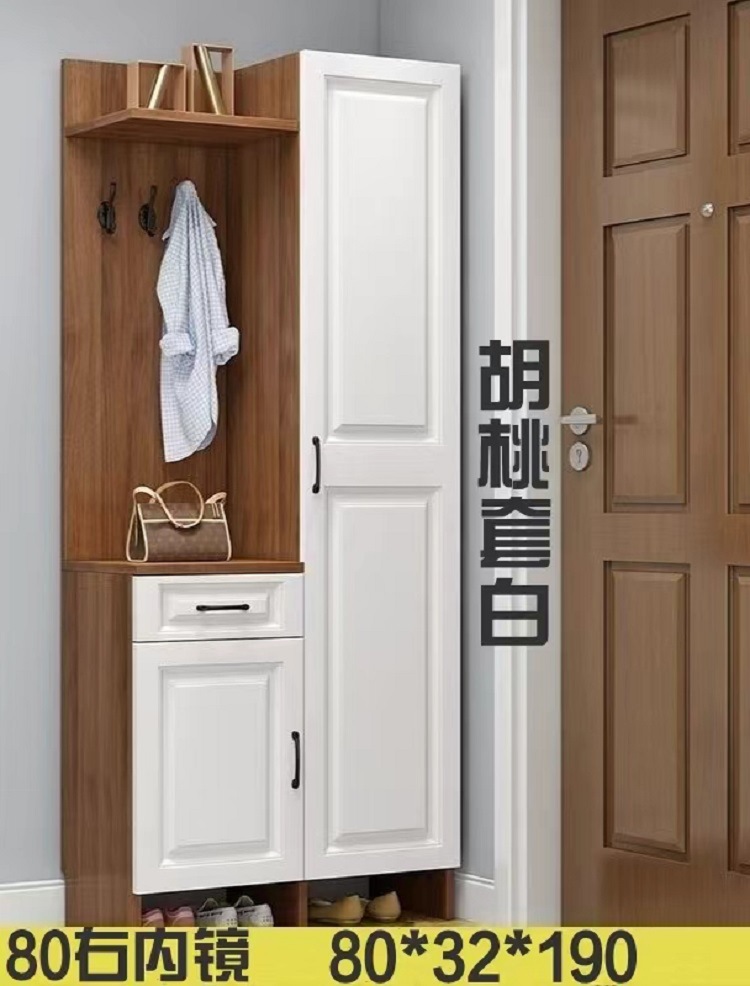 80 월넛 세트 화이트 오른쪽 + 조립 + 프레임 구조