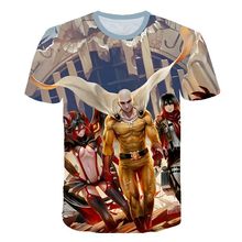2021夏季拳超人系列3D印花儿童短袖T恤