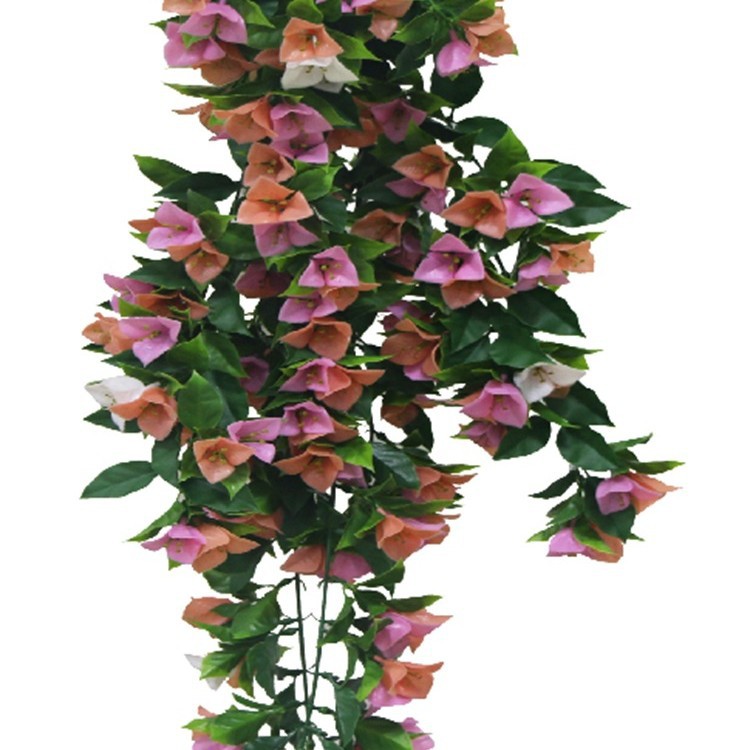 Simulación al aire libre colgante de pared anti-ultravioleta colgante de pared falso de plástico UV al aire libre colgante de pared colgante de múltiples ramas y hojas de PE grande