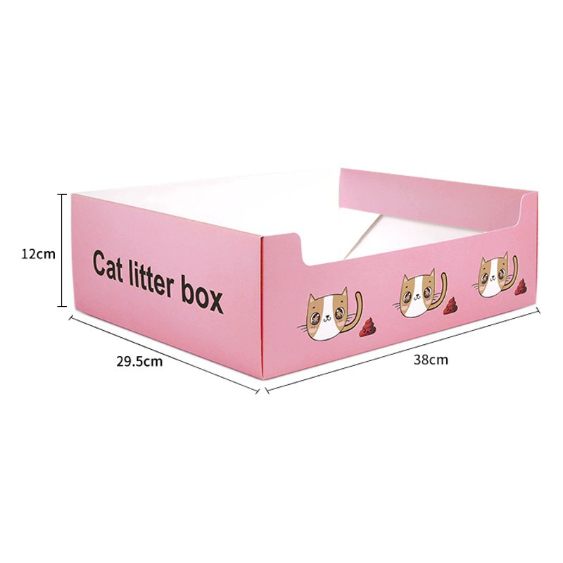 Новый одноразовый лоток для кошек, портативный и складной, бумажный лоток для кошек для использования на улице, не требует захвата когтями для выгребания, одноразовый лоток для кошек на неделю.