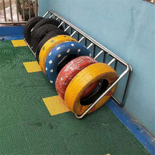 幼兒園不銹鋼多功能輪胎架彩色輪胎收納架玩具放置架