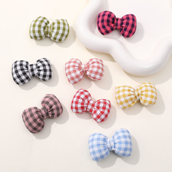 Japanese small fresh mesh fabric cotton bow tie DIY headdress hair accessories hair clip jewelry material wholesale