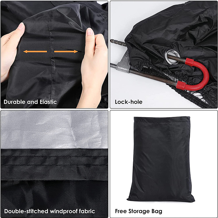 Motorcycle Cover for Foreign Trade and Cross-Border Sales, 210D Oxford Cloth, Rainproof, Sunproof, Silver-Coated, Full Vehicle Electric Bike Cover, Has Sold over 100,000 Units