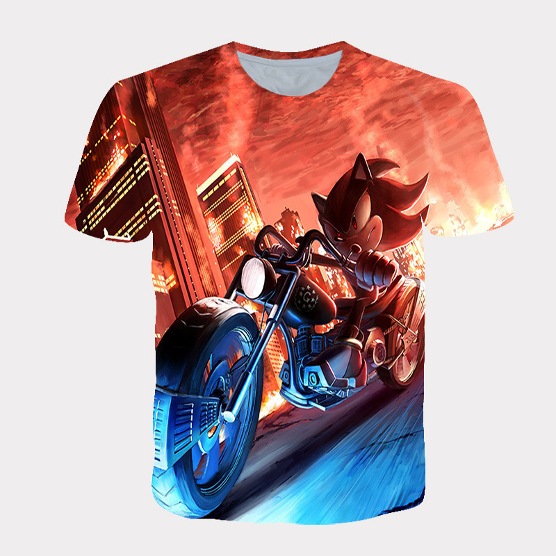 Summer Trendyy Cartoon Animation T-Shirt 3D Digital Printing Loose Sports Short-Sleeved Tops Manufacturer Wholesale Summer Trendyy Cartoon Animation T-Shirt 3D Digital Printing Loose Sports Short-Sleeved Tops Manufacturer Wholesale