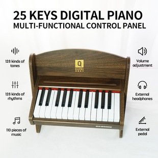 Cross-Border Children's Small Piano Toy Wooden Electronic Keyboard Instrument Amazon Foreign Trade Same Style Birthday Trendy Gift Purchase