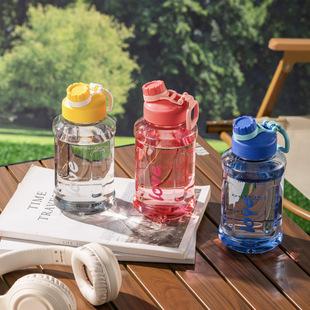 Plastic cup factory direct supply net red handy cup cute kettle can be customized logo summer high color value portable