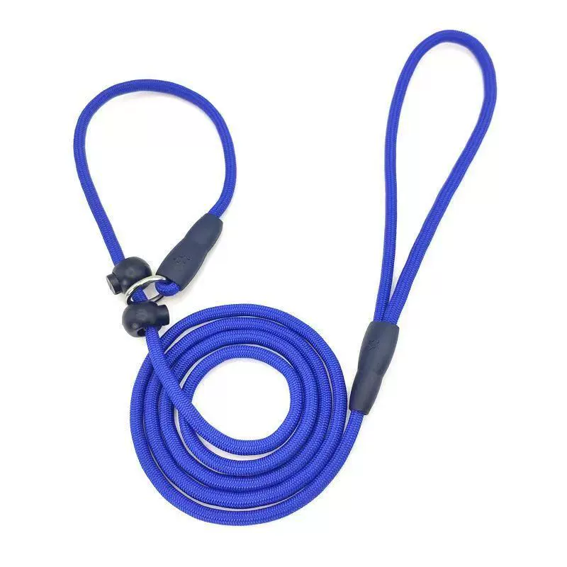 防咬防爆冲纯手制作小型犬p绳牵引绳防爆冲超细一体式专业训犬P链