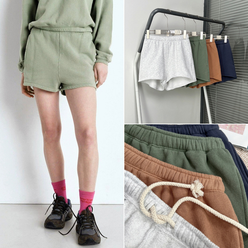 House Summer New Four-Color Drawstring Elastic Waist Daily Commuting Sports Casual Shorts Women's Sweatpants