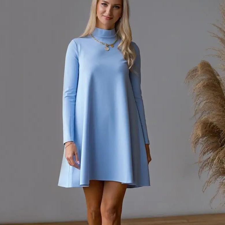 Платье повседневное Small Collar Loose dress A- Line Skirt Платье повседневное Small Collar Loose dress A- Line Skirt