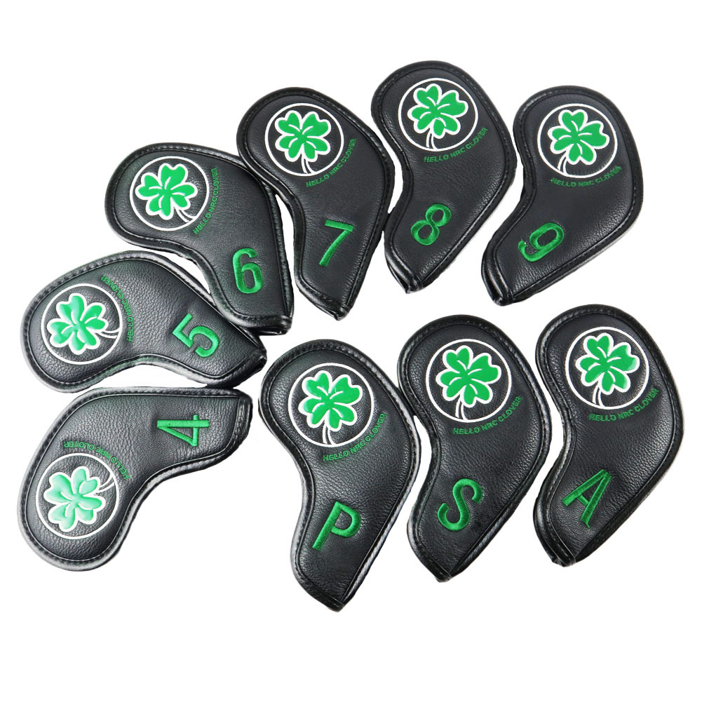 Juego de hierro de trébol de cuatro hojas negro