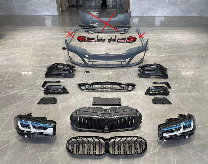 Suitable for 5 Series G30/G38 Early Model Year Old to New 21 Model Year Late Mt Body Kit Headlights Taillights Hood Fenders