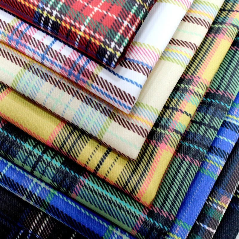 Usine Direct en ligne rouge plaid série 150D sergé Oxford tissu composite impression numérique