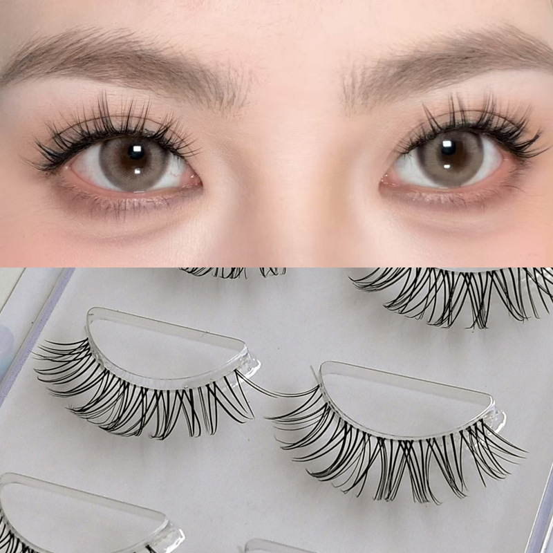Ai Mo False Eyelashes Natural Simulation Thick Fine Stem Soft Transparent Stem Sunflower Fairy Mao Tai Makeup One-Piece Whole Ai Mo False Eyelashes Natural Simulation Thick Fine Stem Soft Transparent Stem Sunflower Fairy Mao Tai Makeup One-Piece Whole