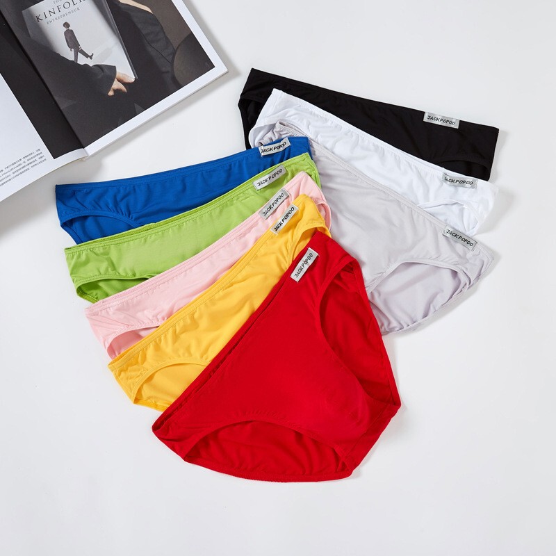 Modal Men's Briefs, Low-Waisted, Narrow-Edged, Comfortable, Breathable, High-Elasticity, One-Piece Underwear, Men's Shorts