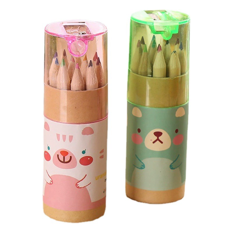 Мультфильм 12 цветов медведь цветной свинец детская цветная ручка Учащиеся начальной школы рисование карандашом художественные инструменты для рисования детские подарки