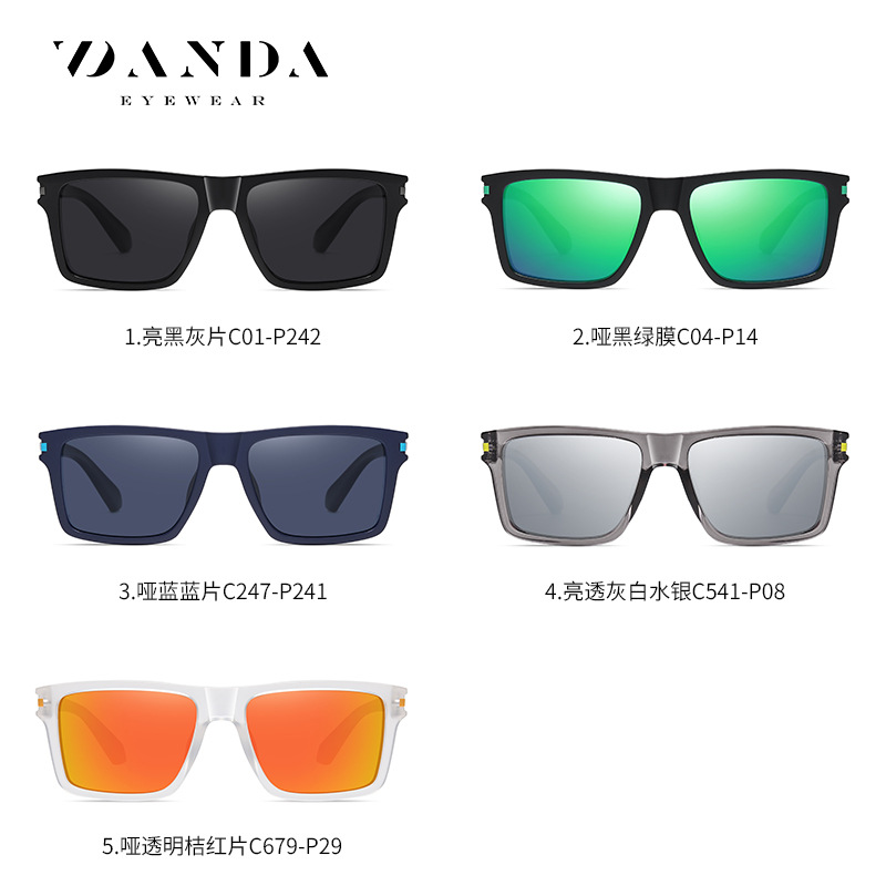 Nuevas gafas de sol polarizadas transfronterizas de color casual clásico europeo y americano gafas de sol de conducción de los hombres gafas de sol de conducción al por mayor