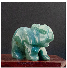 天然粉晶玉象動物半宝石彫刻件家庭装飾工芸品置物メーカー直販|undefined