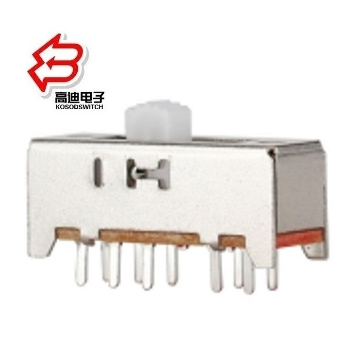 医疗设备立式4段滑动开关 直柄4档拨动开关 插件四位滑动开关