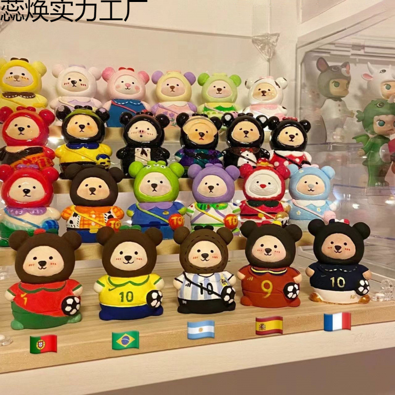 新款网红立体背包小熊石膏娃娃涂色摆件儿童手工涂鸦可爱水彩批货