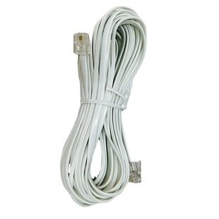 FaCtory Wholesale 10m TelePhone Line 6P2C RJ11 White 2-Core ADSL TelePhone Line Flat TelePhone Line