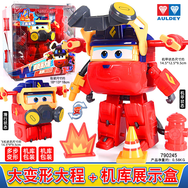 新しいスーパーウィングス Ledi スーパーアクセルカーロボット変形メカ男の子のおもちゃ|undefined