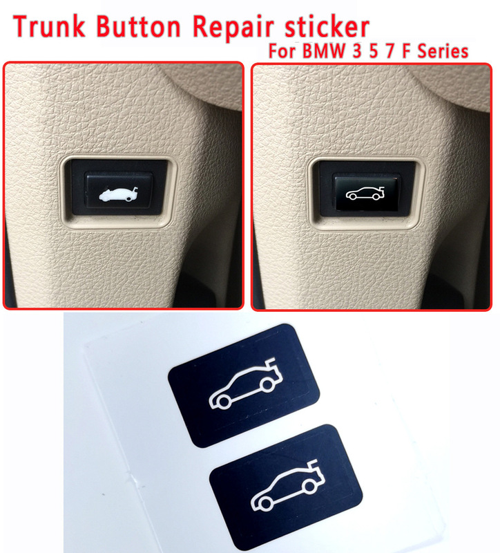 Suitable for BMW 3/5/7 Series car rear trunk button tailgate trunk switch cover repair sticker