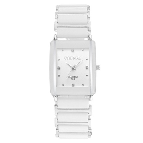 CHENXI/Morning Square Couple Watch Ceramic Cross-Border Foreign Trade Fashion Quartz Watch 104A Fangsheng Watch